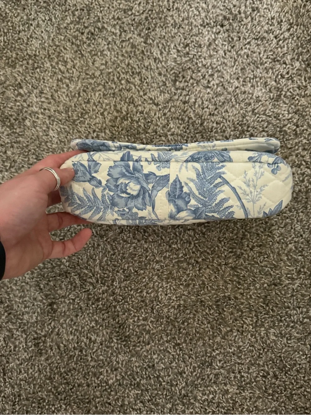 Vintage Y2K 2001 Vera Bradley Blue Floral Fabric Clutch Wallet - Women's Bag